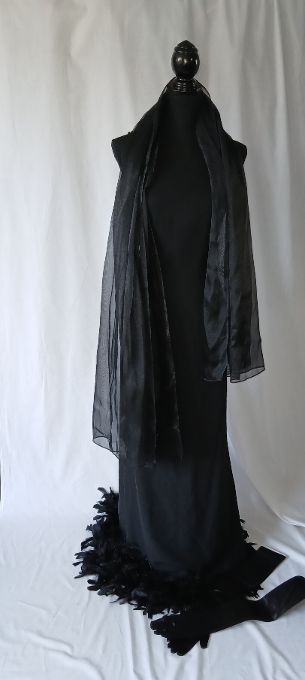 Lange zwarte gala jurk