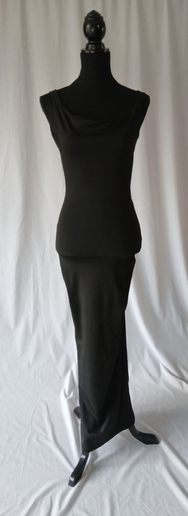Zwarte jurk met strik Maat S