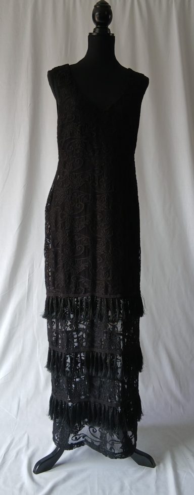 Zwarte Ibiza gala jurk Maat L/XL